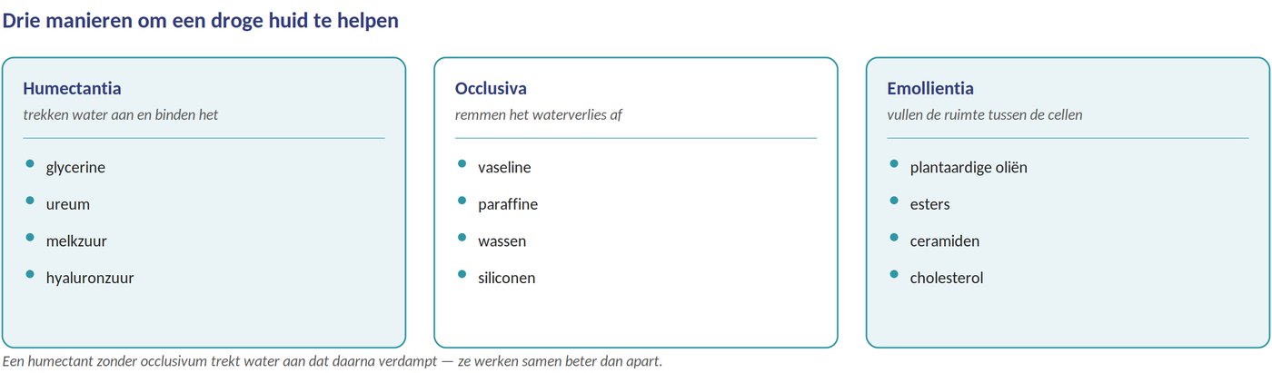 Drie manieren om een droge huid te helpen